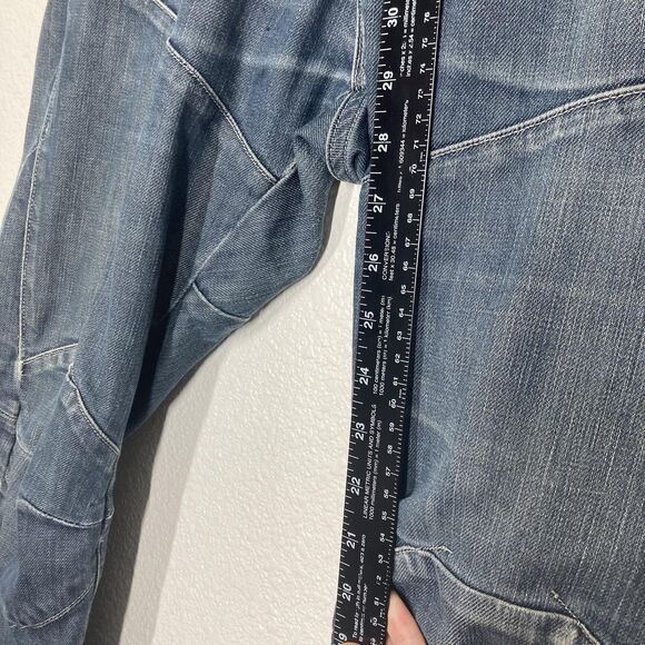 G-Star RAW Jeans Mens 32x32 Blue 3D Articulated Knee Button Fly Tapered - Picture 8 of 15